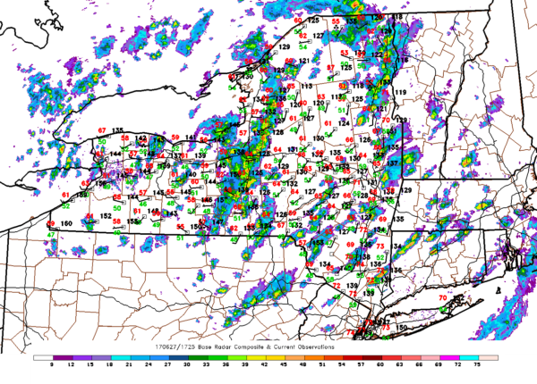 Base Radar Composite and Current Observations map