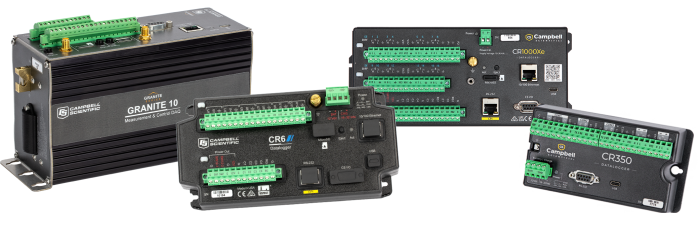 Différents modèles de centrales de mesure ou dataloggers