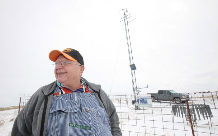 Wayne Krehbiel hosts the Hinton Mesonet station for the Oklahoma Mesonet