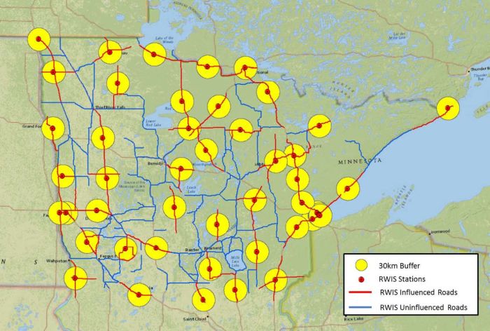 RWIS network planning for optimal density and location