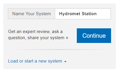Load or start a new system