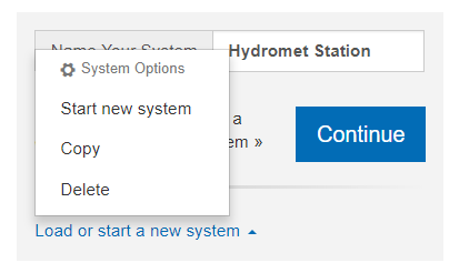 Drop-down menu