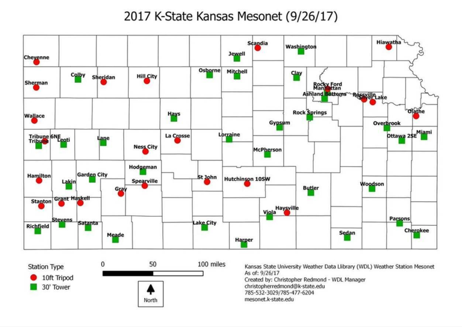 Station plotting in the Kansas Mesonet