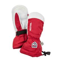 Army Leather Heli Ski Jr Mitt - Red