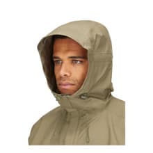 Rab Downpour Eco Jacket - Light Khaki - Hood