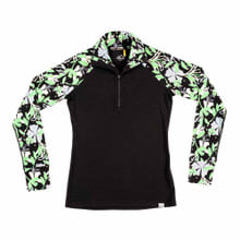 Wild Rye Hailey Half Zip - Chonky Floral Black