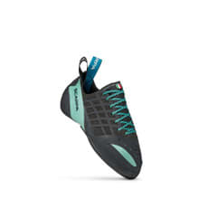 SCARPA Women's Instinct Climbing Shoe - Black/Aqua - Side