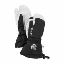 Army Leather Heli Ski Jr 3 Finger Glove - Black