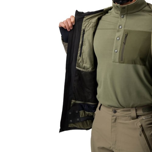 Flylow Albert Jacket - Black / Leaf - Unzipped