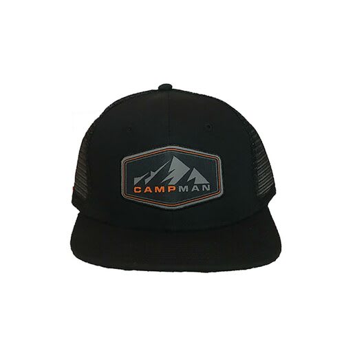 Campman Logo Snapback Hat - Black