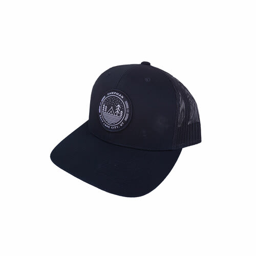 Campman Snapback Hat - Circle Patch/Black