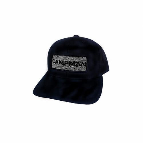 Campman Snapback Hat - Topo Map/Black