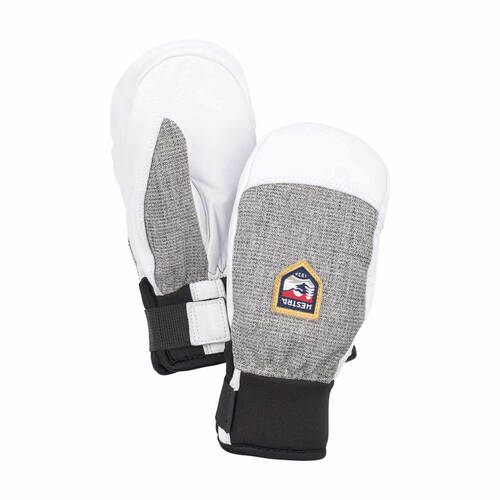 Hestra Army Leather Patrol Junior Mitt - Light Grey