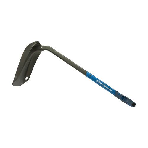 Shovel converts to hoe mode for easy snow removal