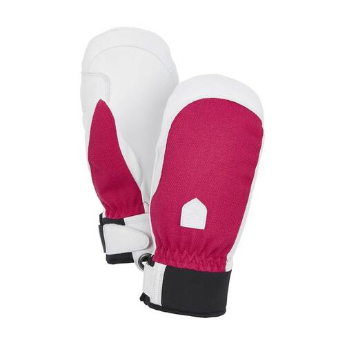 Hestra Women's Army Leather Patrol Mitt - Fuchsia