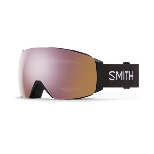 Smith I/O MAG Goggle - Black || ChromaPop Everyday Rose Gold Mirror