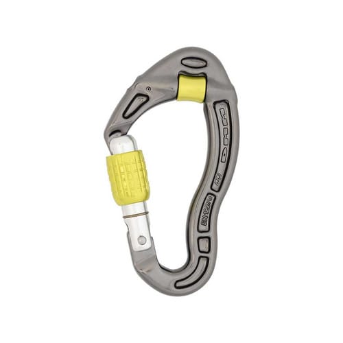 Revolver Locking Carabiner - Lime/Titanium Screwgate