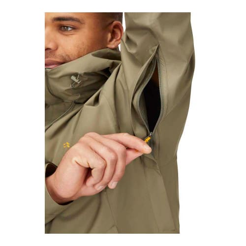 Rab Downpour Eco Jacket - Light Khaki - Vent