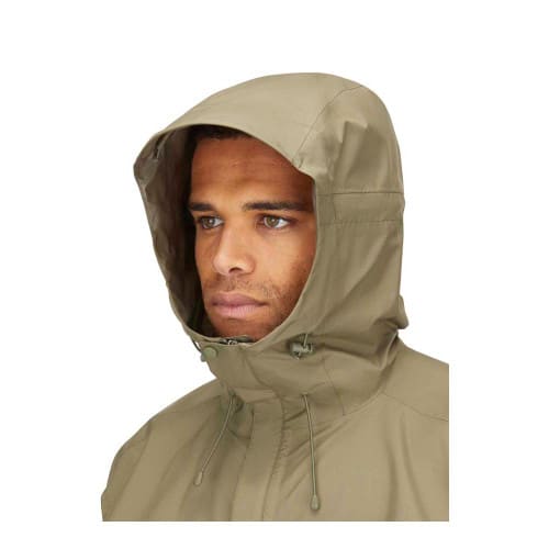 Rab Downpour Eco Jacket - Light Khaki - Hood