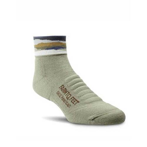 Farm to Feet Max Patch Lightweight Technical 1/4 Crew Sock - Desert Tan