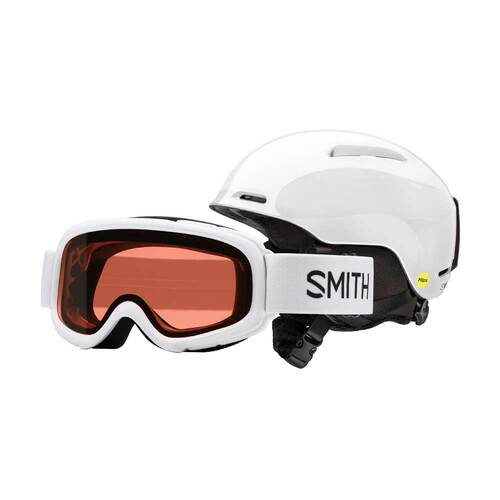 Smith Glide Jr. MIPS/Gambler Helmet and Goggle Combo - White