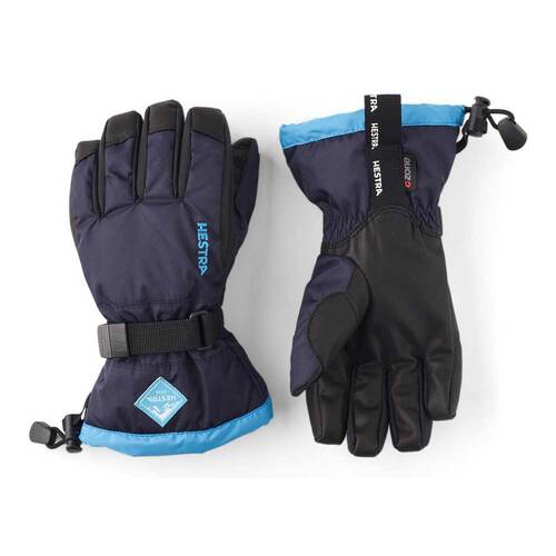 Hestra Kids' Gauntlet CZone Jr. Glove - Dark Navy/Turquoise