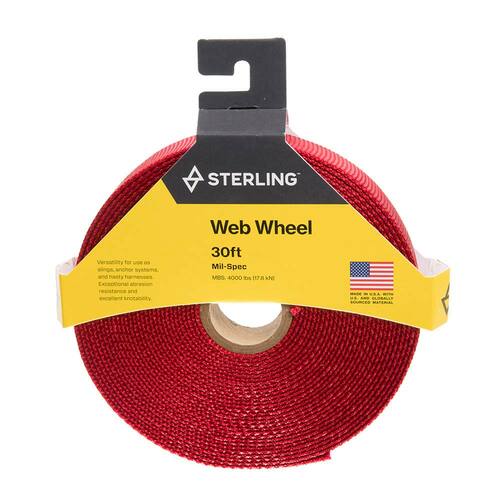 Sterling 1" Tubular Nylon Mil Spec Wheel - Red