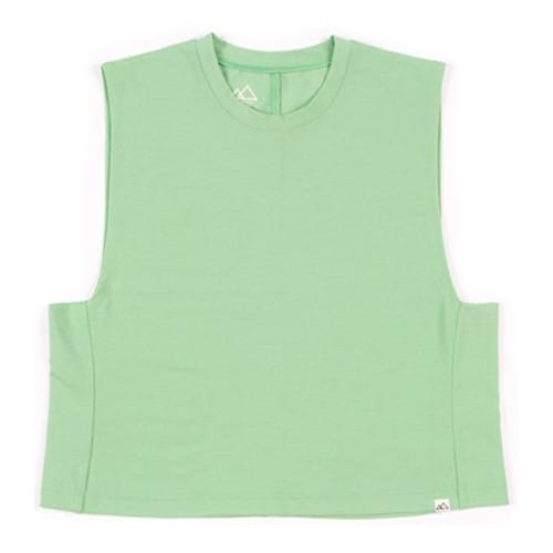 Wild Rye Keller Crop Tank Jersey - Sea Glass