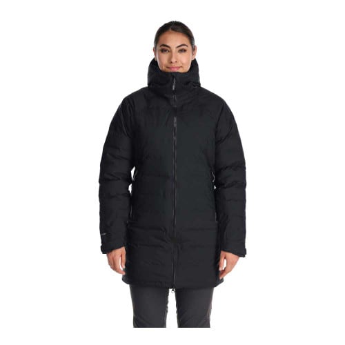 Rab Women's Valiance Waterproof Down Parka - Black - Front