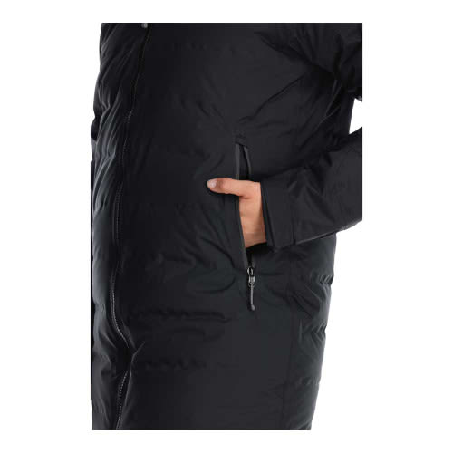 Rab Women's Valiance Waterproof Down Parka - Black - Hand Pocket