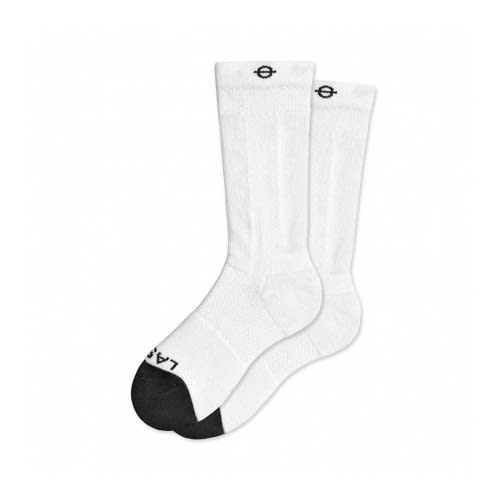 Lasso Performance Compression Crew Sock - White