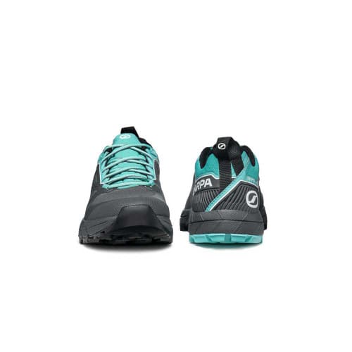 SCARPA Women's Rapid GTX Approach Shoe - Anthracite/Turquoise - Front/Back