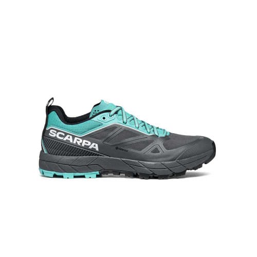 SCARPA Women's Rapid GTX Approach Shoe - Anthracite/Turquoise - Side