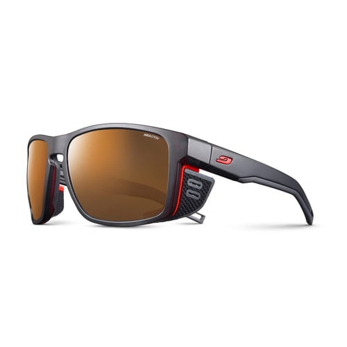 Julbo Shield M Sunglasses - Translucent Black/Neon Orange