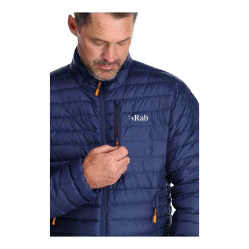 Microlight Down Jacket - Deep Ink/Marmalade - Chest Pocket