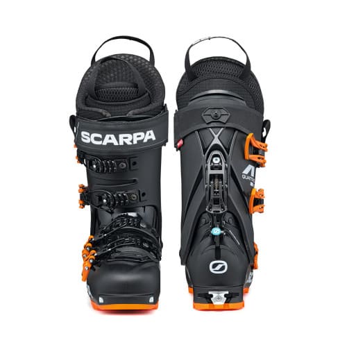 SCARPA Men's 4-Quattro SL Ski Boot - Black/Orange - Front/Back