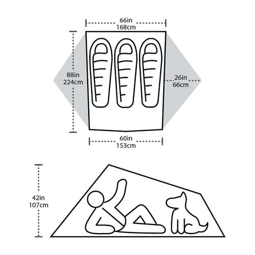 Big Agnes Tiger Wall 3 Platinum Tent - Diagram