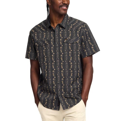 Howler Brothers H Bar B Snapshirt - Hibiscus Ribbons : Antique Black