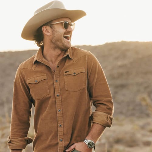 Howler Brothers Banning Corduroy Shirt - Duck Brown