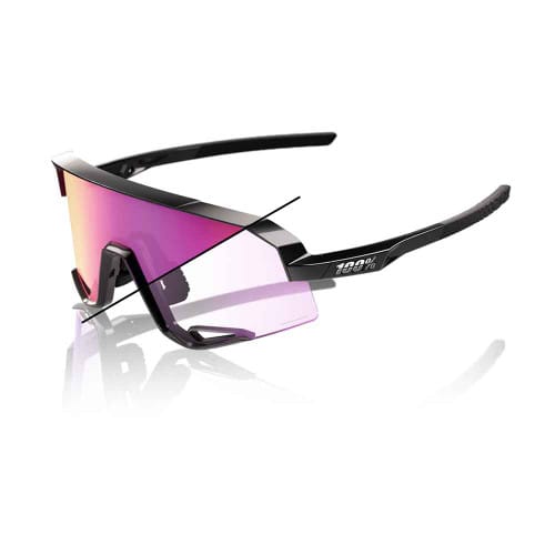 SLENDALE - Gloss Black - Purple Flash Mirror Photochromic  Lens