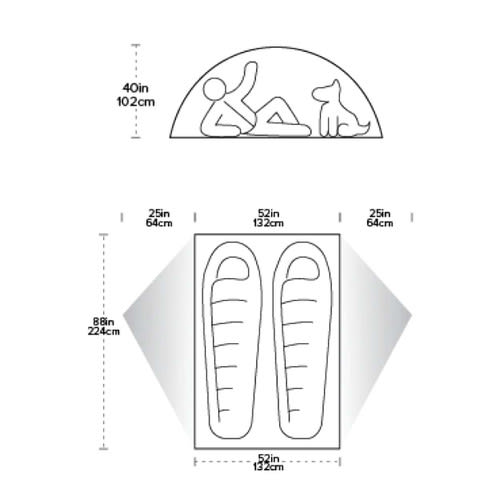 Big Agnes Sarvis VST 2 Tent - Chart