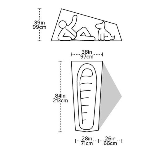 Big Agnes Tiger Wall UL1 Bikepack Tent - Diagram