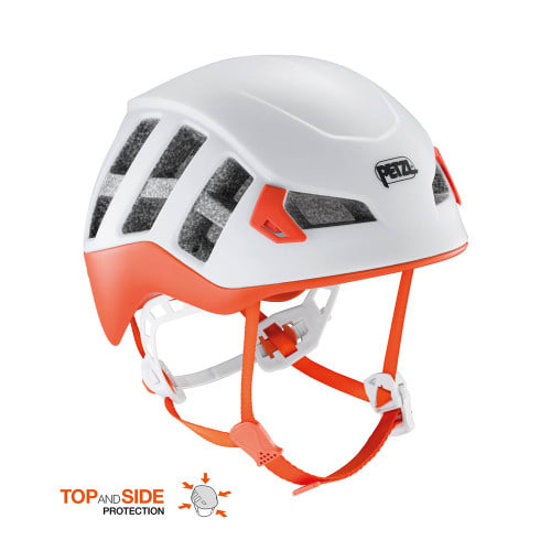 Petzl Meteor Climbing Helmet - White/Red Orange