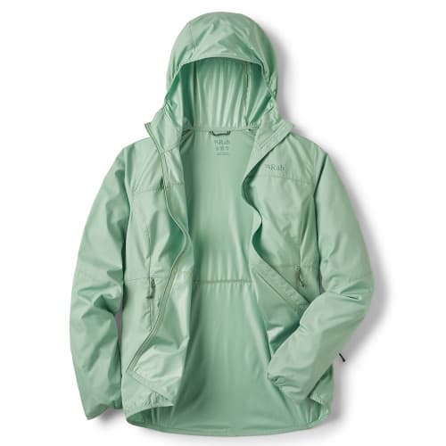 Rab Windgather Hoody - Fig Green Unzipped