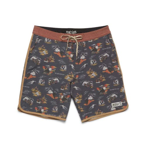 Stretch Bruja Boardshorts - Caracara Country : Charcoal Oxford