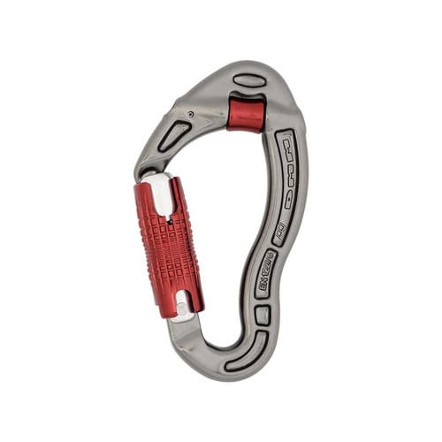 Revolver Locking Carabiner - Kwiklock, Red/Titanium