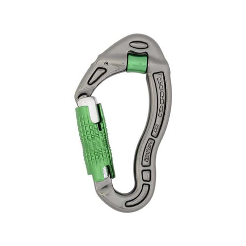 Revolver Locking Carabiner - Locksafe, Green/Titanium
