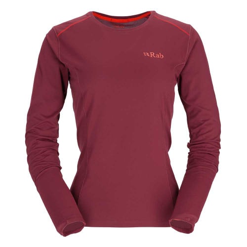 Rab Women's Force Long Sleeve Tee - Deep Heather