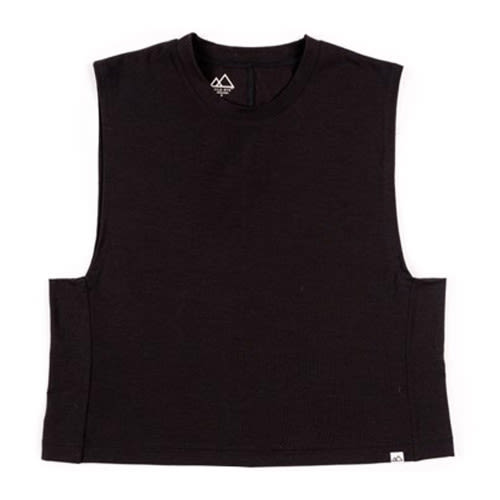 Wild Rye Keller Crop Tank Jersey - Black Bean