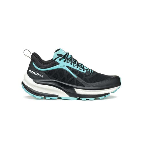 SCARPA Women's Golden Gate ATR GTX Running Shoe - Black/Aruba Blue - Side